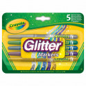 CRAYOLA Glitter markers, 5 pcs