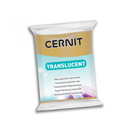 Cernit Translucent Glitter Gold - Poly Clay Play