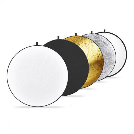 Caruba Reflectiescherm 5 in 1 Goud, Zilver, Zwart, Wit, Transparant 56cm