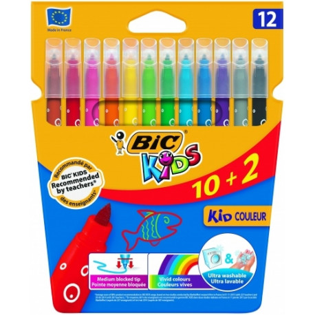 BIC Felt tip pens CF KID750 12 colours 9202937