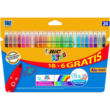 BIC Felt tip pens KIDS COULEUR, 24 colours 103240