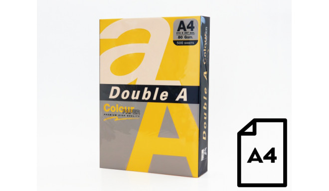 Colour paper Double A, 80g, A4, 500 sheets, GOLD