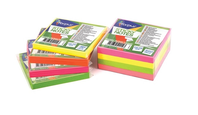 Sticky notes Forpus, Neon, 75x75mm, Green (1x80)