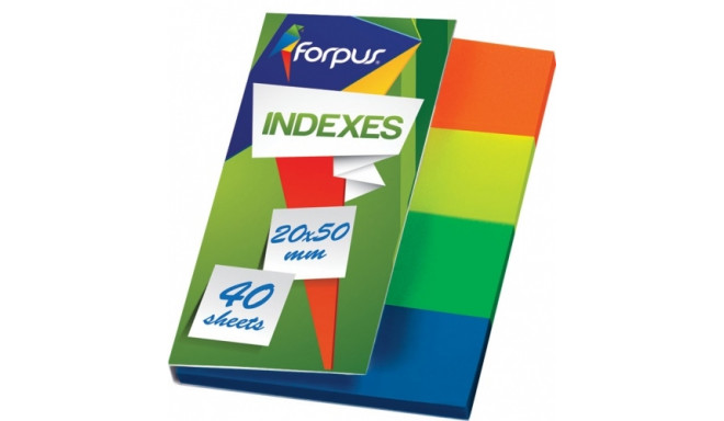 Index Forpus, 20x50mm, Assorti, Plastic (4x40)  0718-102