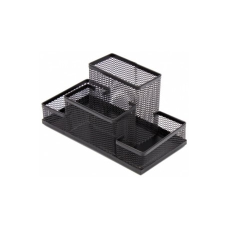 Pencil case Forpus, black, empty, section 4, perforated metal 1005-012
