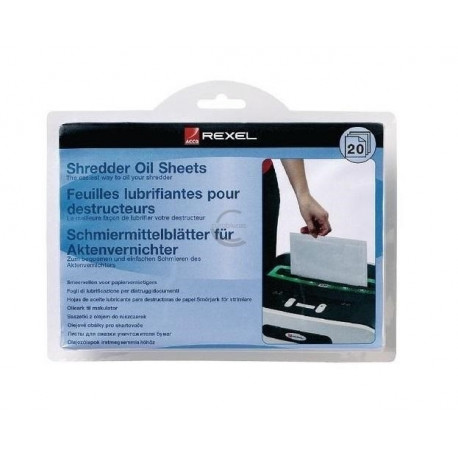 Shredder Oil Sheets REXEL (20 psc/pack)