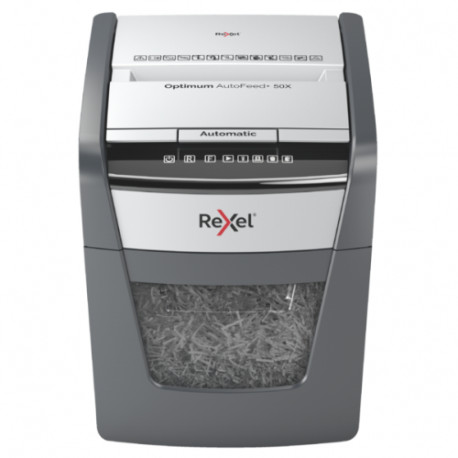 Shredder Rexel Optimum AutoFeed+ 50XP Cross Cut P4, 20l (Replace Rexel Auto+ 60X)