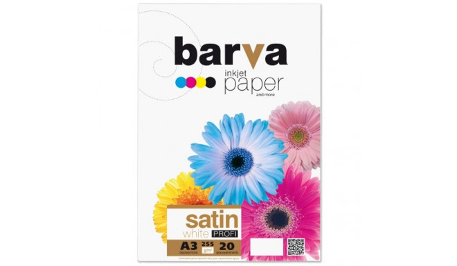 Photo paper white satin BARVA 255 g/m2, A3, 20 pages