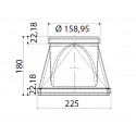 Faber round to rectangular adapter from 220x90 to 150 mm