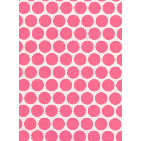 Nepaali paber A4 Big Dots Pink on Natural