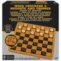 CARDINAL GAMES game set Wood Checkers and TTT, 6033145