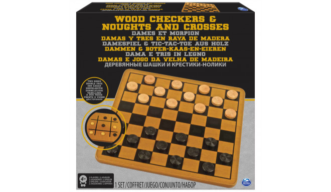 CARDINAL GAMES game set Wood Checkers and TTT, 6033145