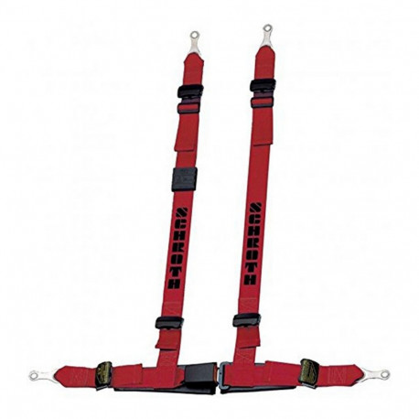 4 kinnitusega rakmed SCHROTH RACING RALLYE CRUZ Punane