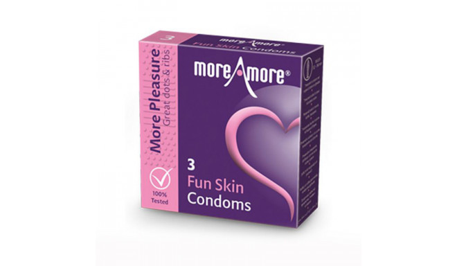 Fun Skin Kondoomid (3 tk) MoreAmore 41309