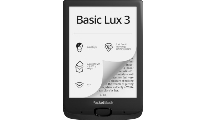 PocketBook e-reader Basic Lux 3 6" 8GB, black