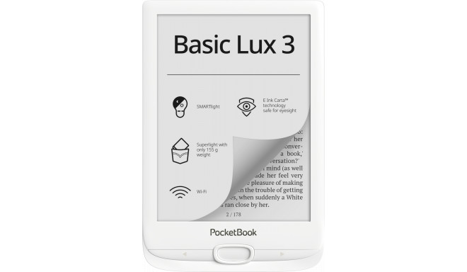 PocketBook e-reader Basic Lux 3 6" 8GB, white