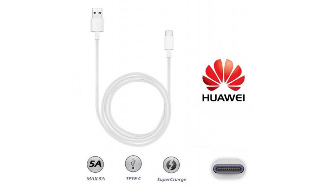 Huawei AP71 SuperCharge Original Type-C 3.1 Data and Charging Cable 1m White (OEM)