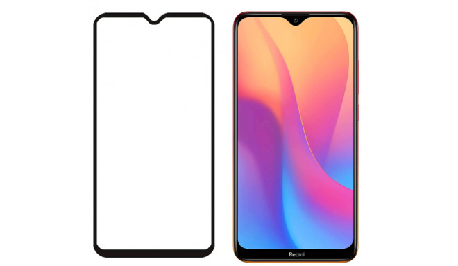 Fusion Full Glue 5D Tempered Glass Aizsargstikls Pilnam Ekrānam Xiaomi Redmi 9A | 9C Melns