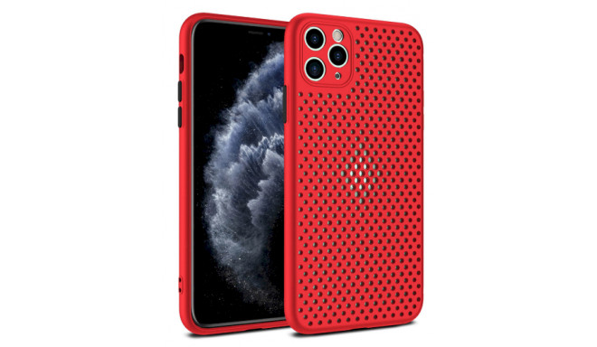 Fusion Breathe kaitseümbris silikoonist ümbris Huawei P30 Lite punase jaoks