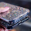 Fusion Glue Glitter Back Case Silikoonist ümbris Huawei P40 Lite siniseks