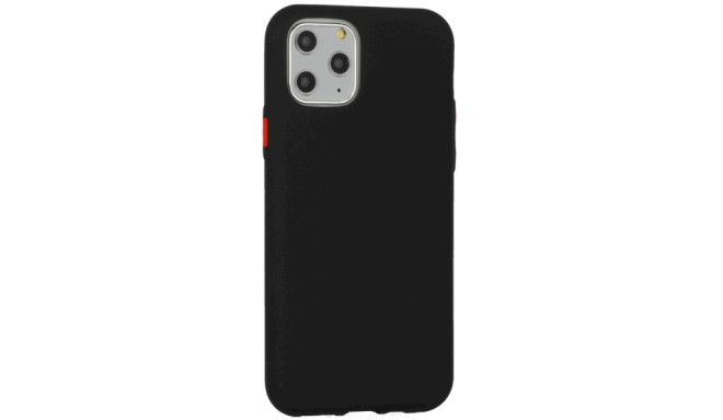 Fusion Solid Case Silikona Aizsargapvalks Priekš Samsung A217 Galaxy A21S Melns