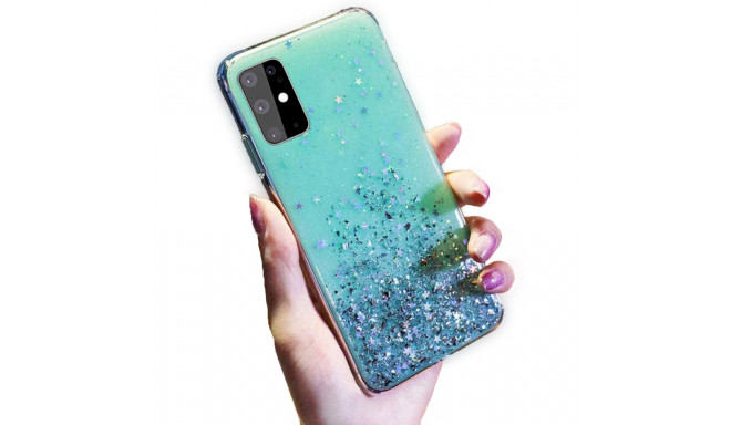 Fusion Glue Glitter Back Case Silikoonist ümbris jaoks Huawei P40 Lite | Nova 7i | Nova 6 SE rohelin