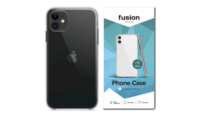 Fusion Ultra Clear Series 2 mm silikoonist ümbris Xiaomi Redmi Note 9 läbipaistvale (EU Blister)