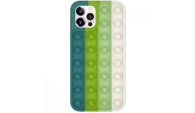 Fusion Pop it silikoonist ümbris Apple iPhone 12 Pro Max roheline - valge