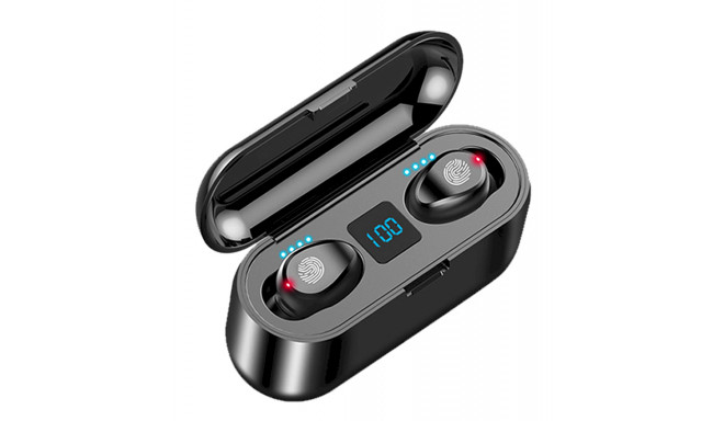 Fusion ZS2P Airpods Bluetooth 5.0 Austiņas ar Mikrofonu melnas