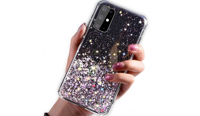 Fusion glue glitter silikoonist ümbris Apple iPhone 13 Pro mustale