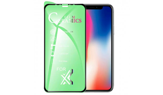 GoodBuy Clear Ceramic Glass täielikult kaetud raamiga Apple iPhone 13 | 13 Pro must