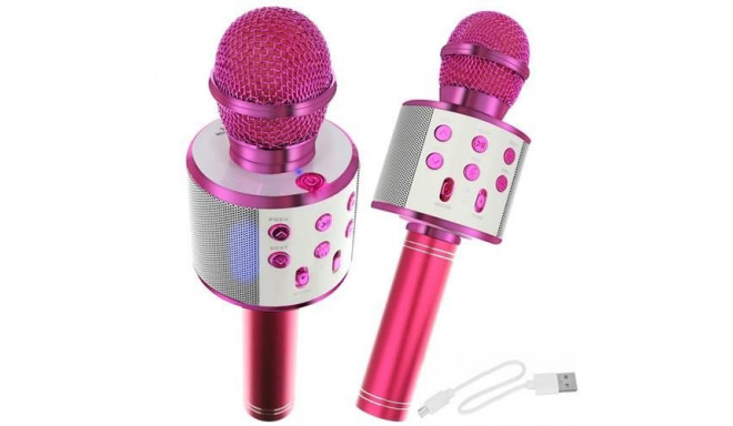 Goodbuy karaoke mikrofons ar iebūvētu Bluetooth skaļruni | 3W | aux | balss modulators | USB | Micro