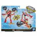 AVENGERS figure with motorcycle Bend and Flex, F02445L0
