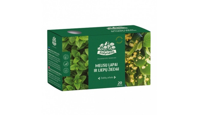 Žolynėlis herbal tea Melisa leaves and linden blossoms, 24g (1,2x20)