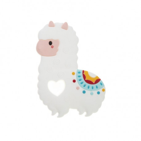 Bocioland silicone teether, WHITE LAMA