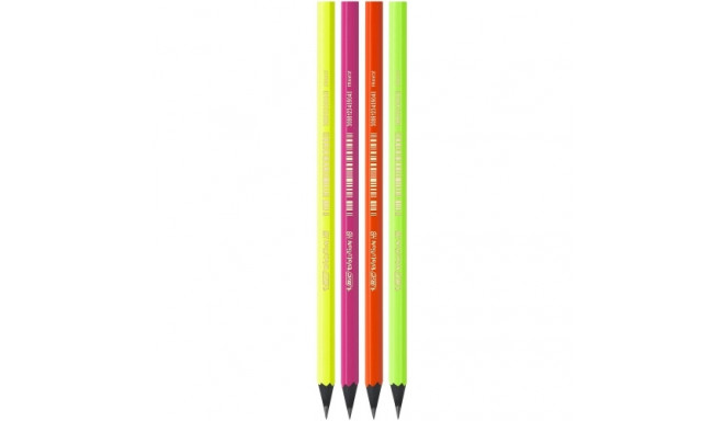 BIC pencils EVOLUTION FLUO, HB, Set 4 pcs. 446199