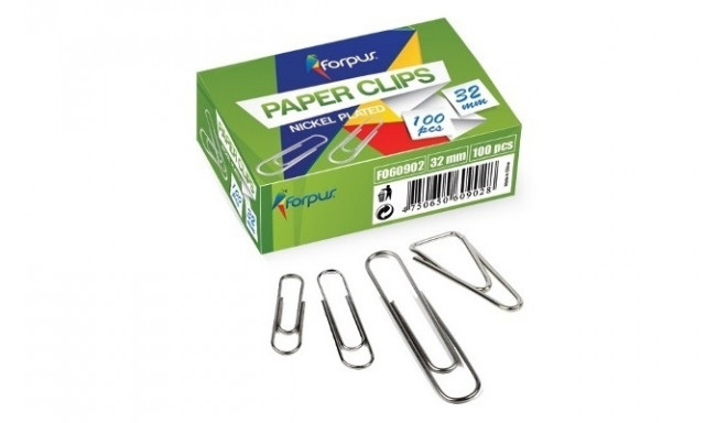 Clips Forpus, white metal, 26mm circular (100) 1104-001