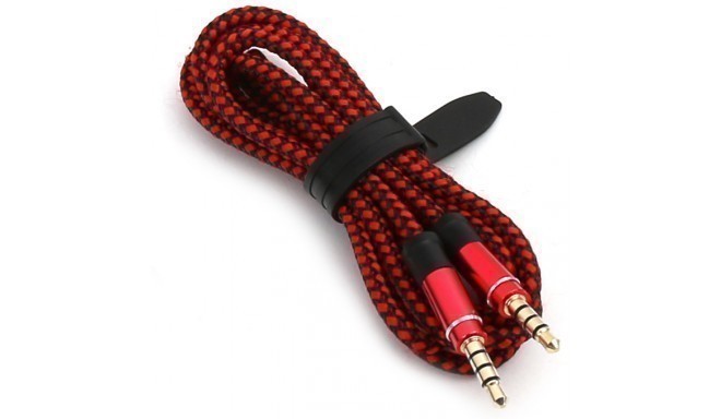 Omega kabelis 3,5mm - 3,5mm 1m appīts, sarkans (43464)