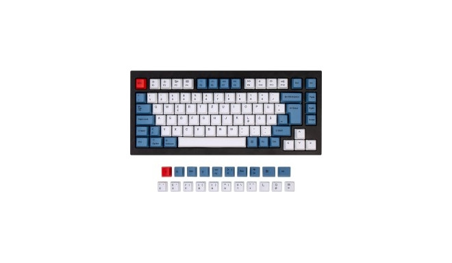 Keychron K2 / Q1 PBT Blue Keychroncaps 75% OEM DE DE-Layout JM-33