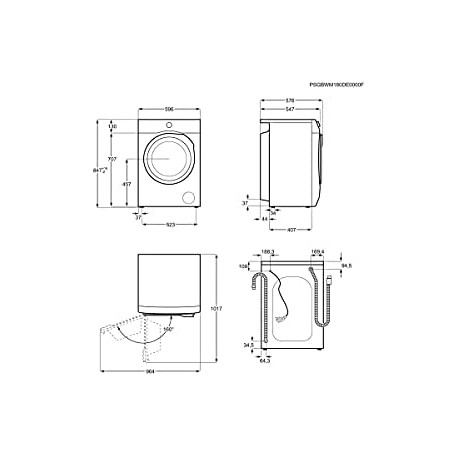 AEG washing machine Lavamat L6FB64478 C white - Front-loader washing ...