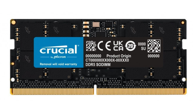 Crucial RAM DDR5 SODIMM 16GB/4800 CL40 (16Gbit)