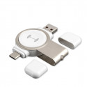 4smarts Wireless Charger VoltBeam Mini 2,5W for Apple Watch 1-7 with USB and USB-C Port