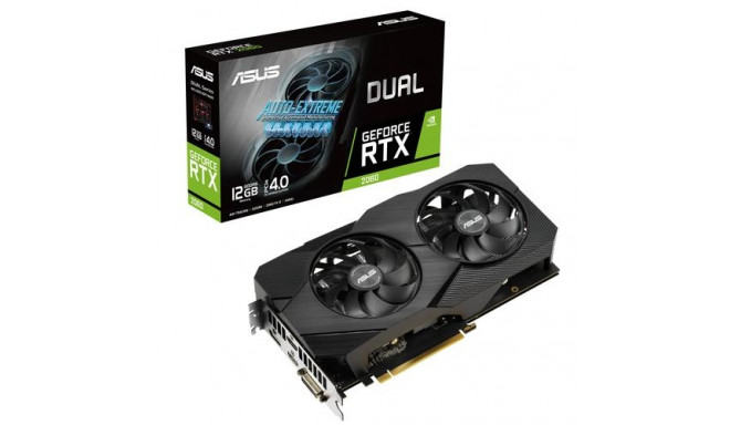 Asus videokaart Dual -RTX2060-12G-EVO NVIDIA GeForce RTX 2060 12GB GDDR6