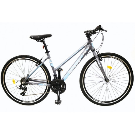 BICYCLE MTB WX400 R:28" F:18"/GREY/BLUE WHISPER