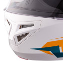 Flip-Up Motorcycle Helmet W-TEC Vexamo PI Graphic w/ Pinlock - White Graphic L(59-60)