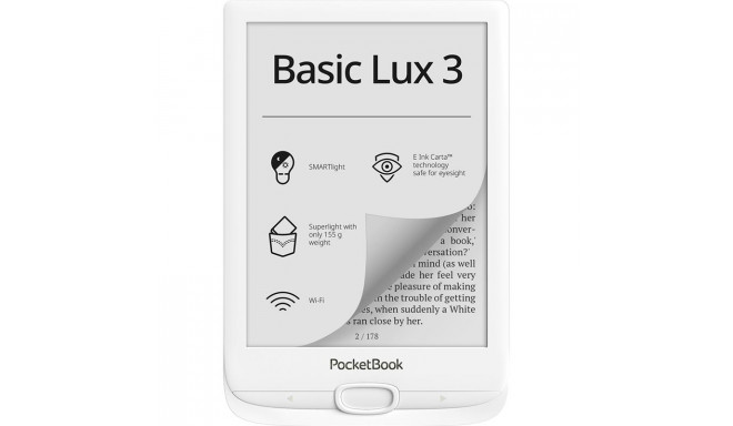 PocketBook Basic Lux 3, valge - E-luger