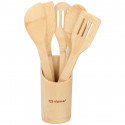 Alpina - Bamboo kitchen utensil set 5 pcs. with container (Graphite)