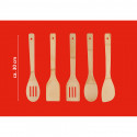 Alpina - Bamboo kitchen utensil set 5 pcs. with container (Marine)