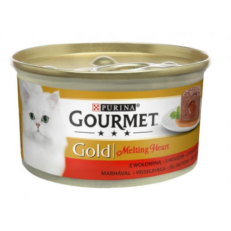 CAT FOOD GOURMET GOLD BEEF 85G
