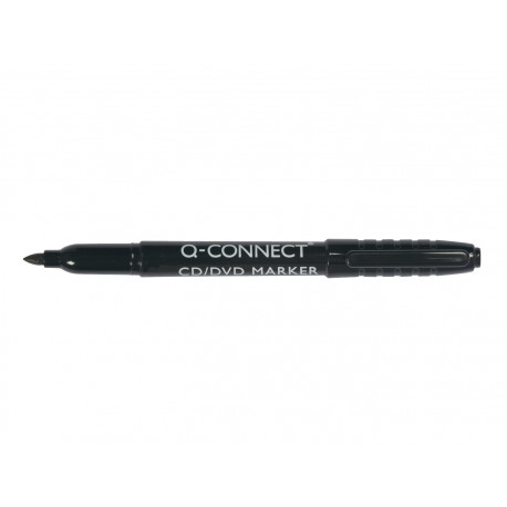 Marker Q-Connect CD/DVD, 1mm, must, veekindel